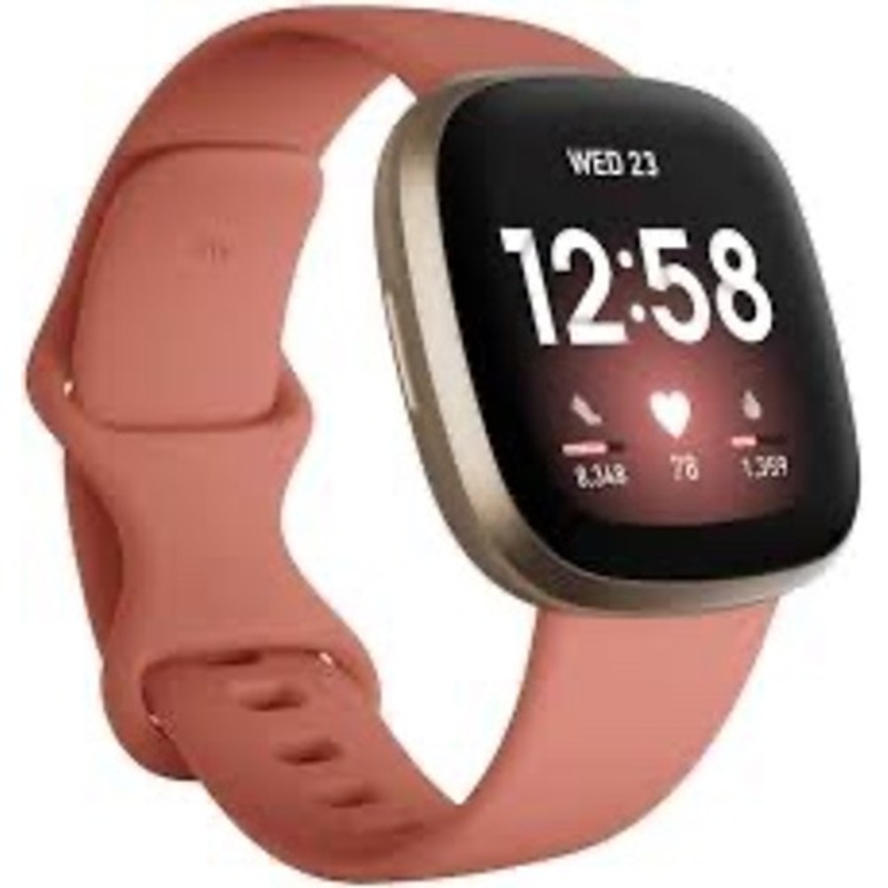 Fitbit Sense Smartwatch Unisex OS Salmon Pink Excellent Health Tracker GPS